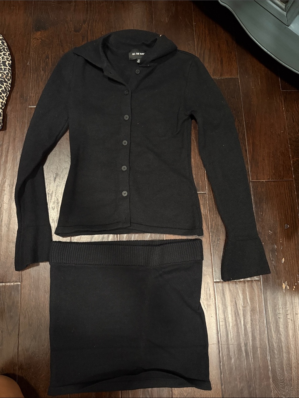 All The Ways Black Button-Front Knit Top - Women's